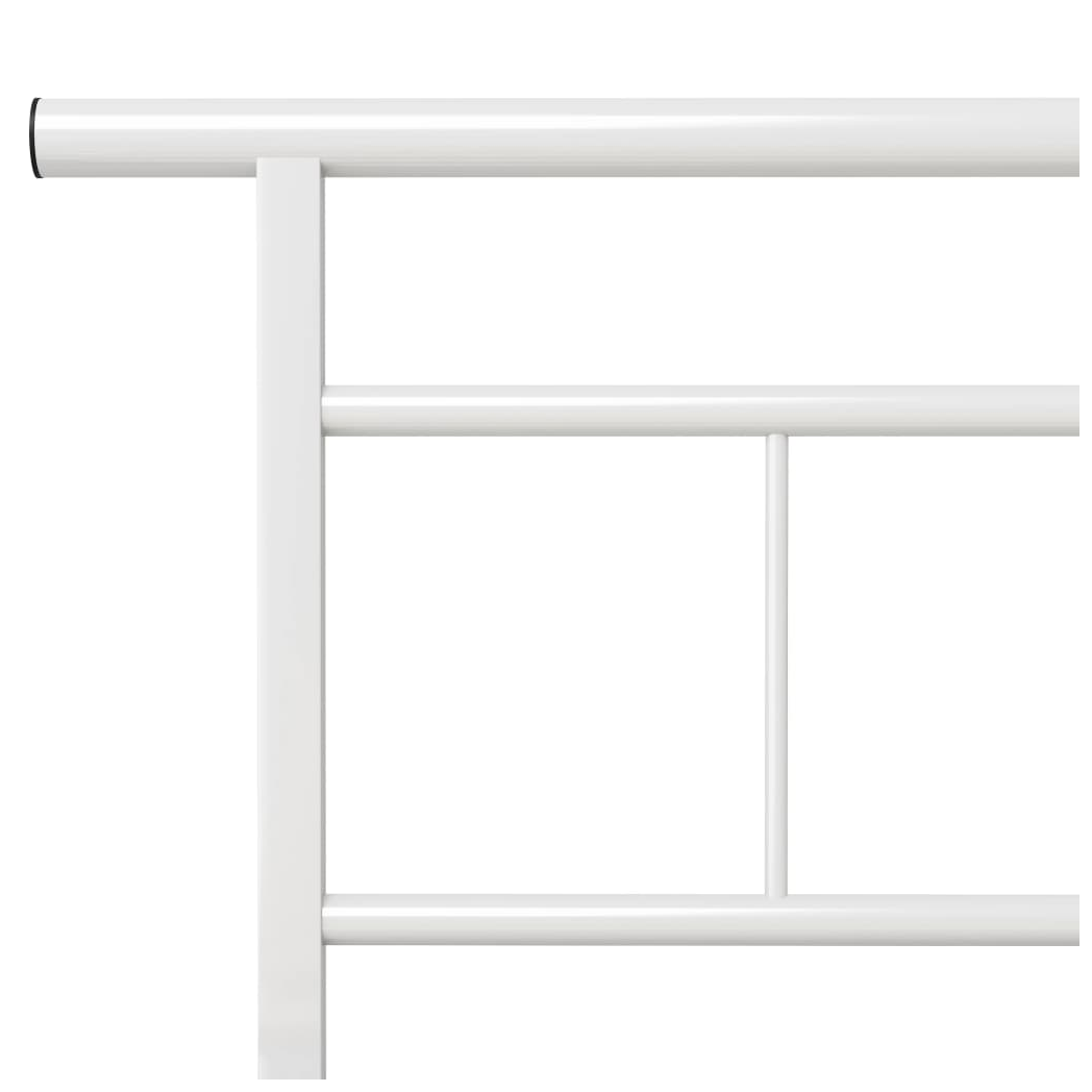 Bed Frame White Metal 100x200 cm