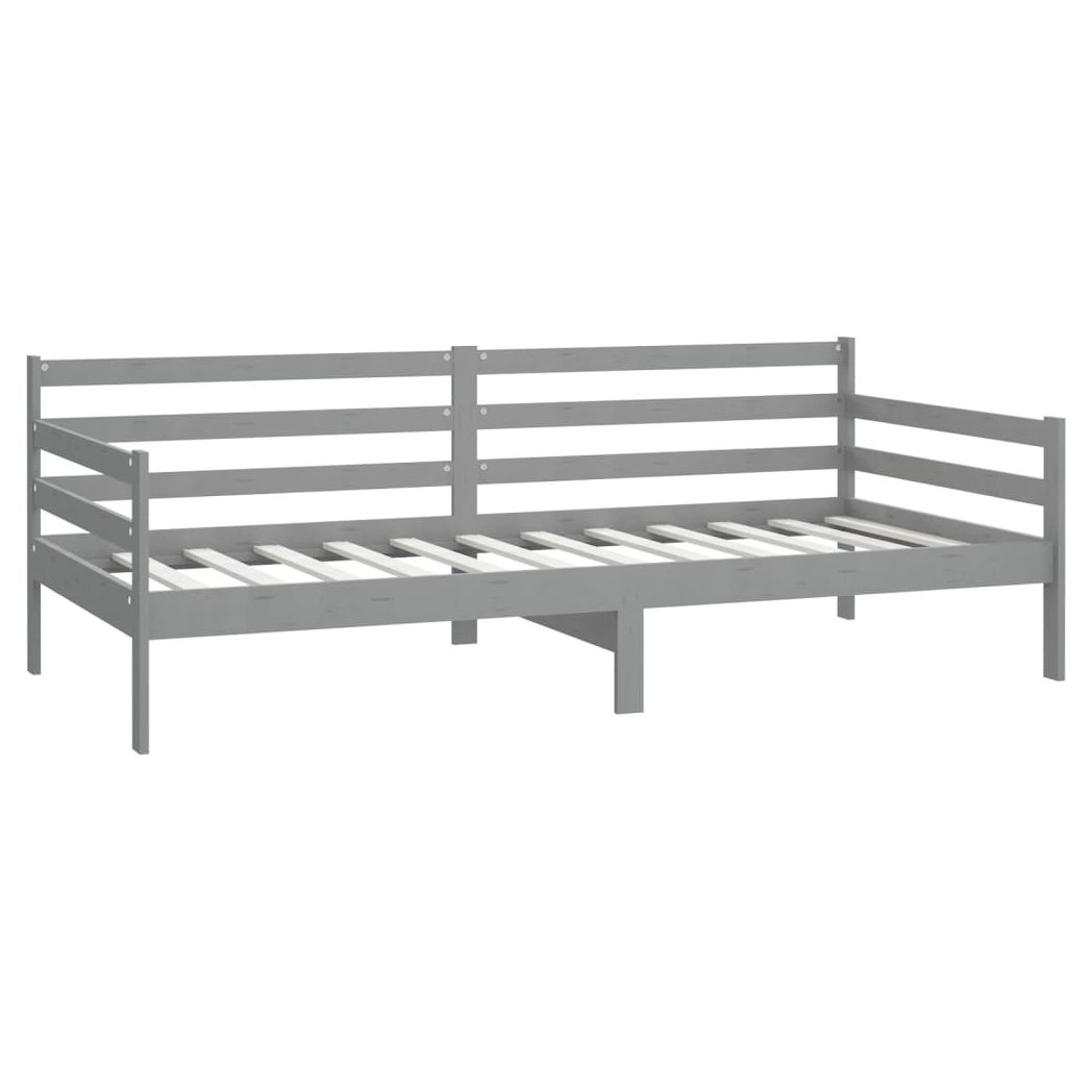 Day Bed Grey Solid Pinewood 90x200 cm