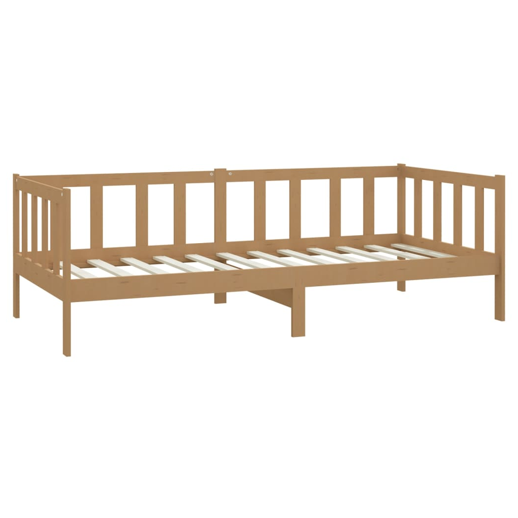 Day Bed Honey Brown Solid Pinewood 90x200 cm