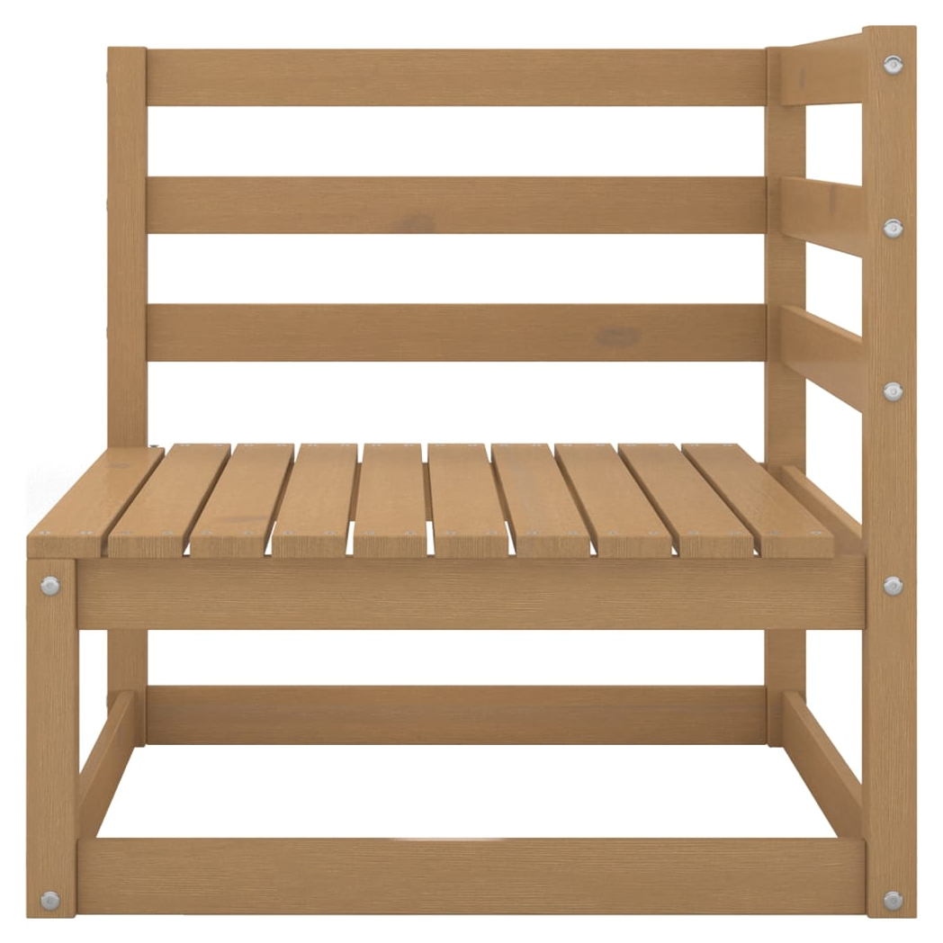 10 Piece Garden Lounge Set Honey Brown Solid Pinewood