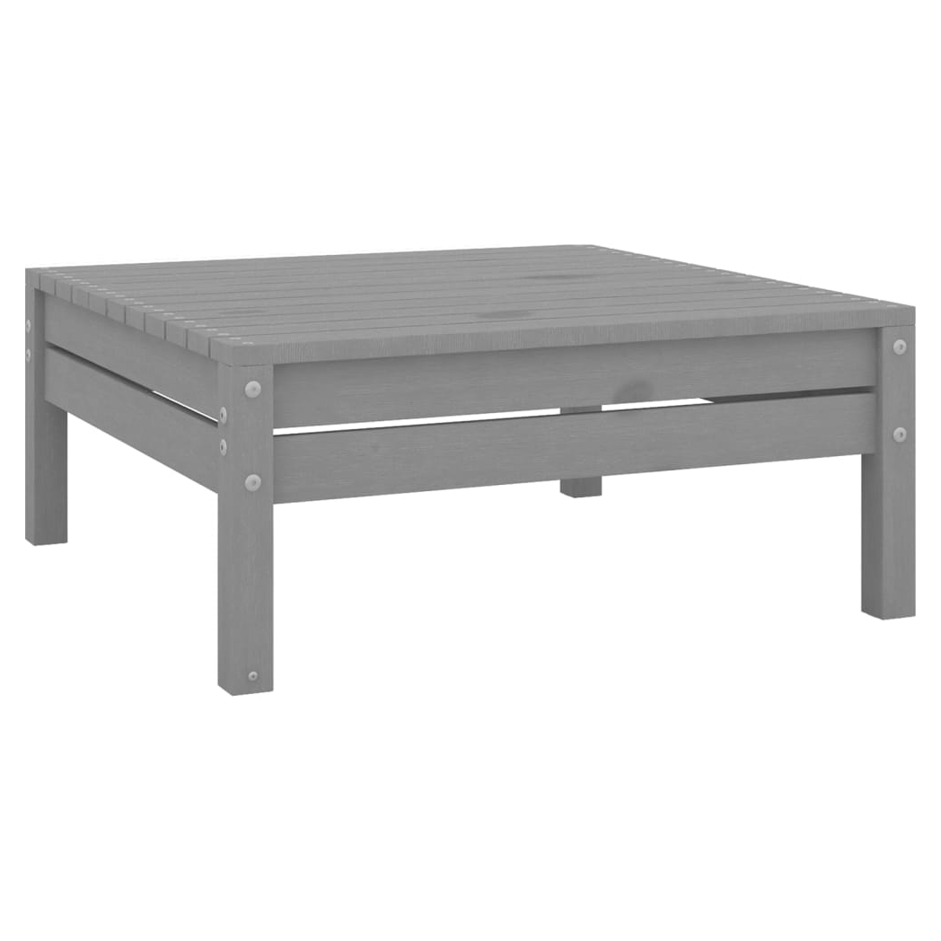 8 Piece Garden Lounge Set Solid Pinewood Grey