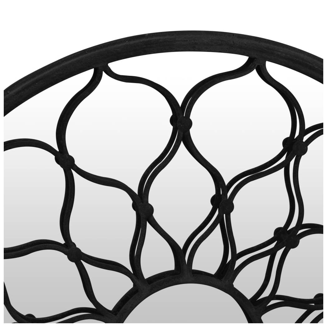 Mirror Black 60x3 cm Iron Round for Indoor Use