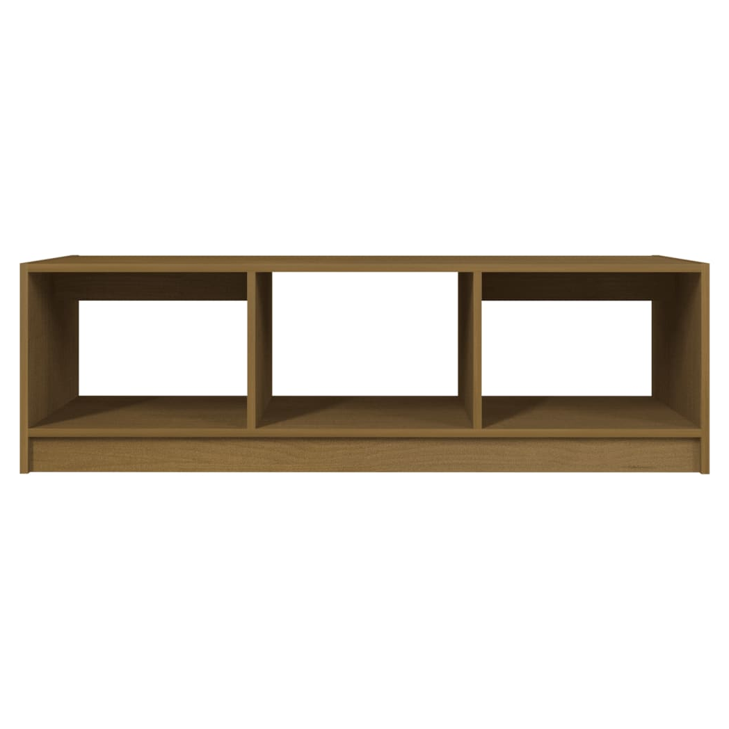 Coffee Table Honey Brown 110x50x34 cm Solid Pinewood