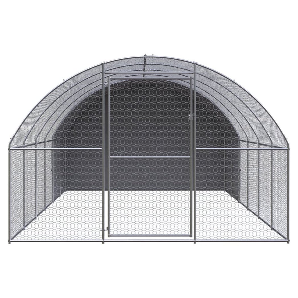 Outdoor Chicken Coop 3x6x2 m Galvanised Steel