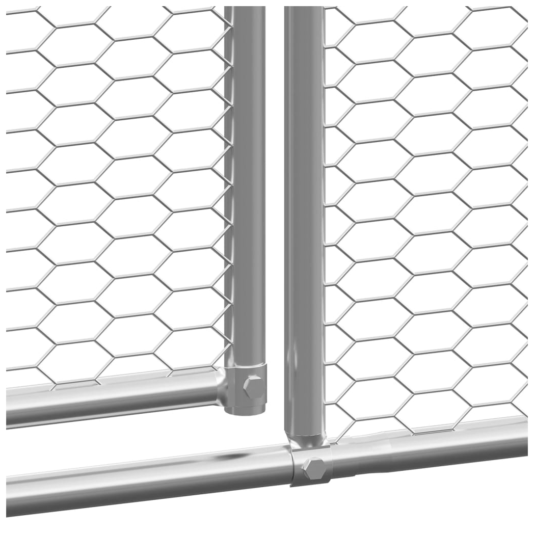 Outdoor Chicken Coop 3x8x2 m Galvanised Steel