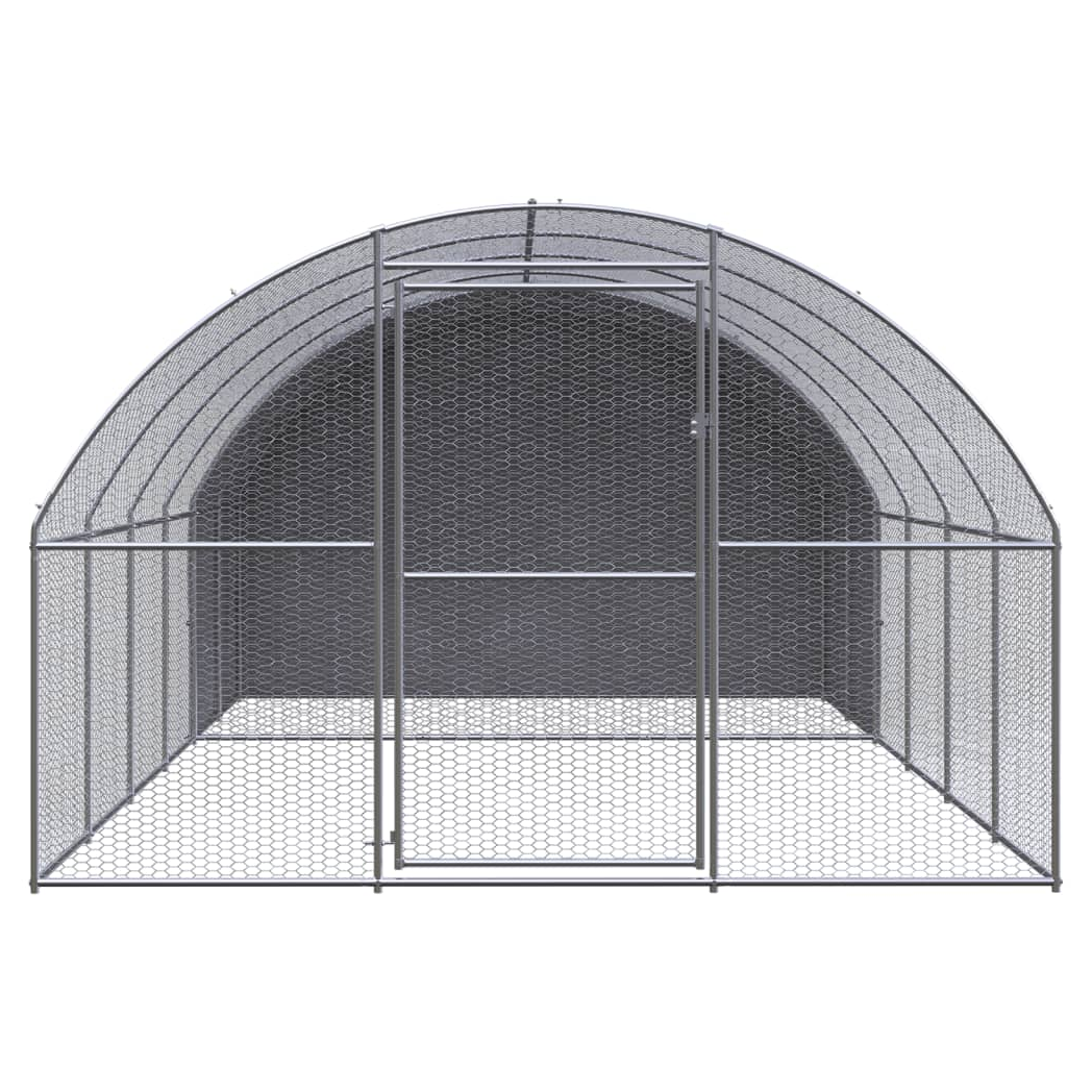 Outdoor Chicken Coop 3x4x2 m Galvanised Steel