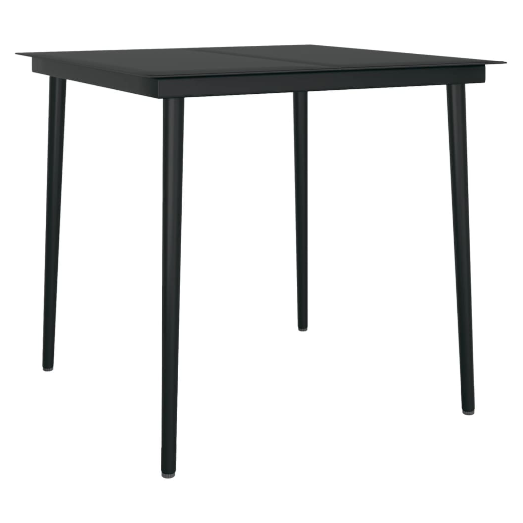 5 Piece Garden Dining Set Black