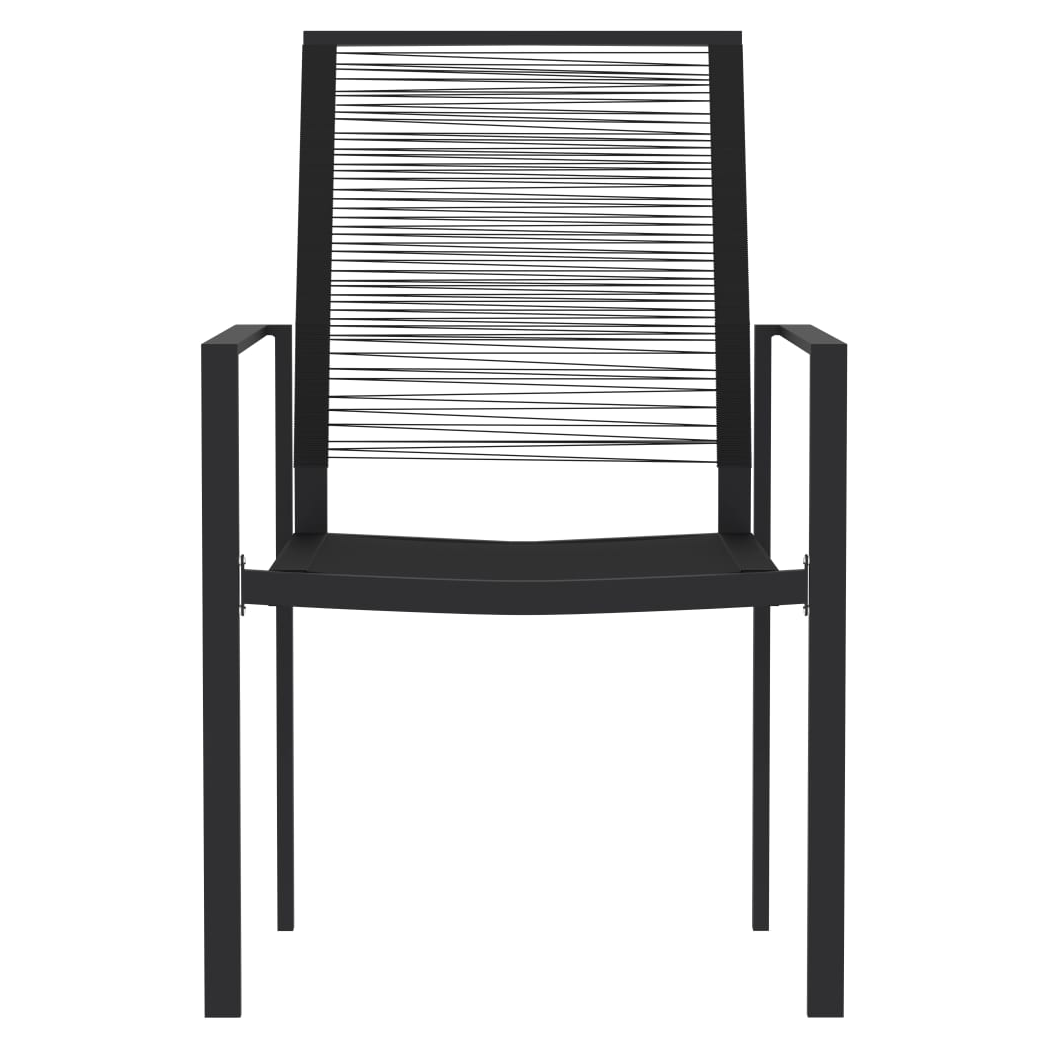 5 Piece Garden Dining Set Black