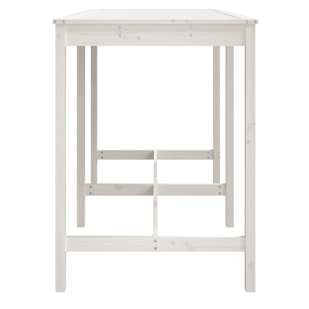 Garden Table White 159.5x82.5x110 cm Solid Wood Pine
