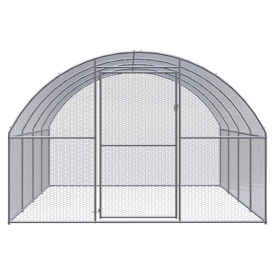 Outdoor Chicken Coop 3x4x2 m Galvanised Steel