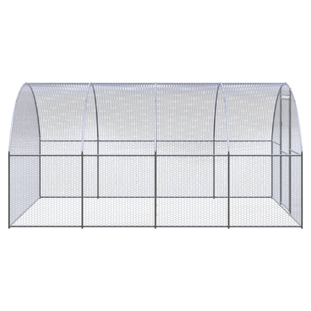Outdoor Chicken Coop 3x4x2 m Galvanised Steel