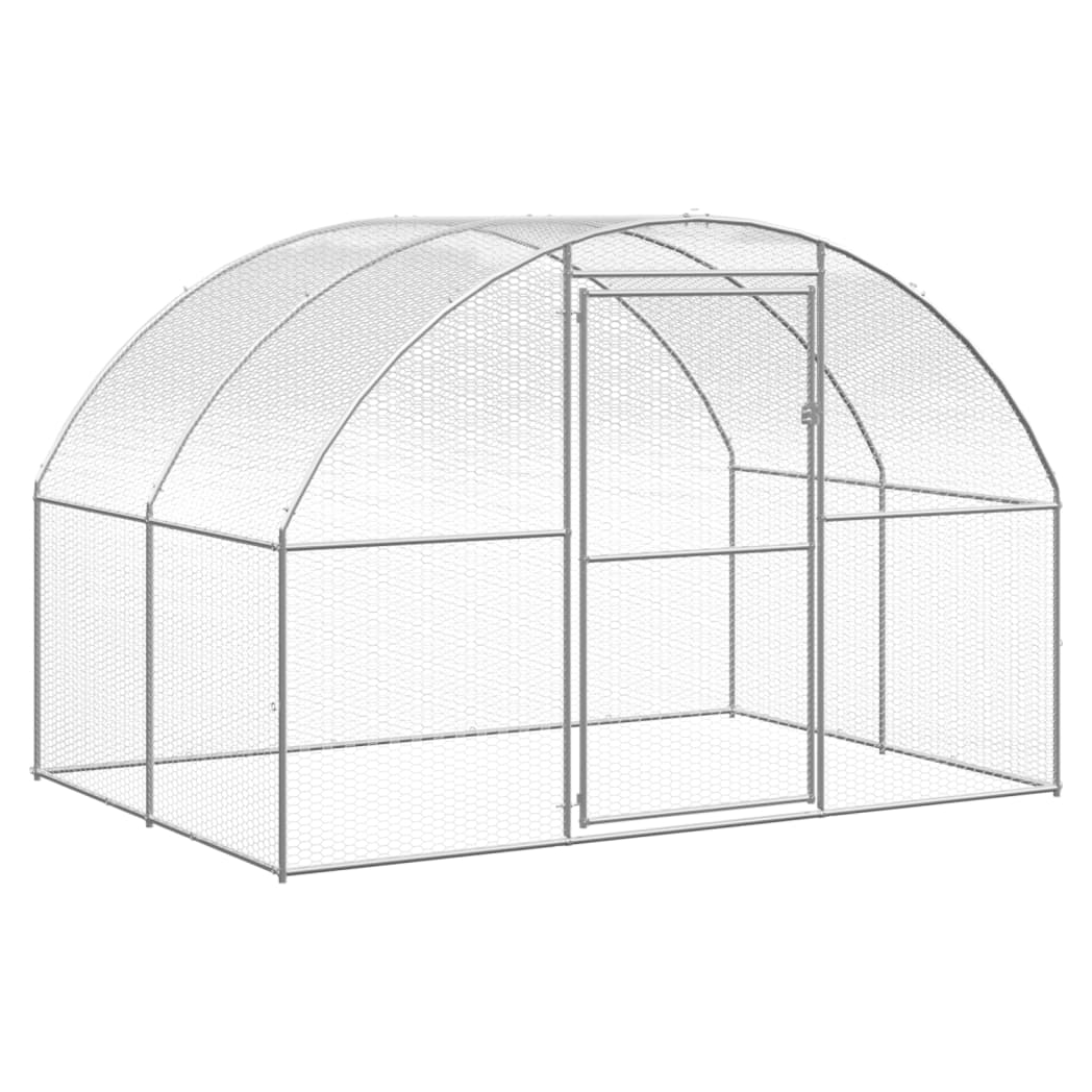 Outdoor Chicken Coop 3x4x2 m Galvanised Steel