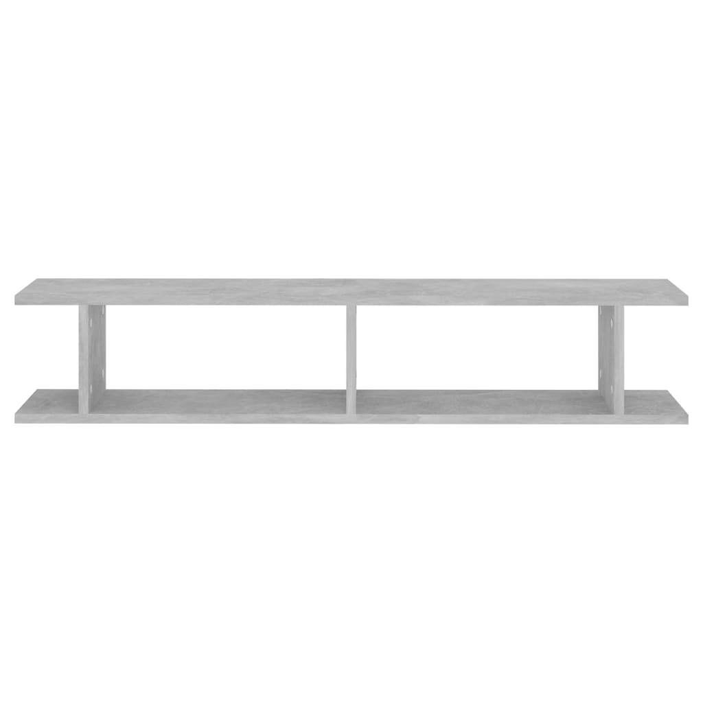 Wall Shelf 2 pcs Concrete Grey 105x18x20 cm Engineered Wood