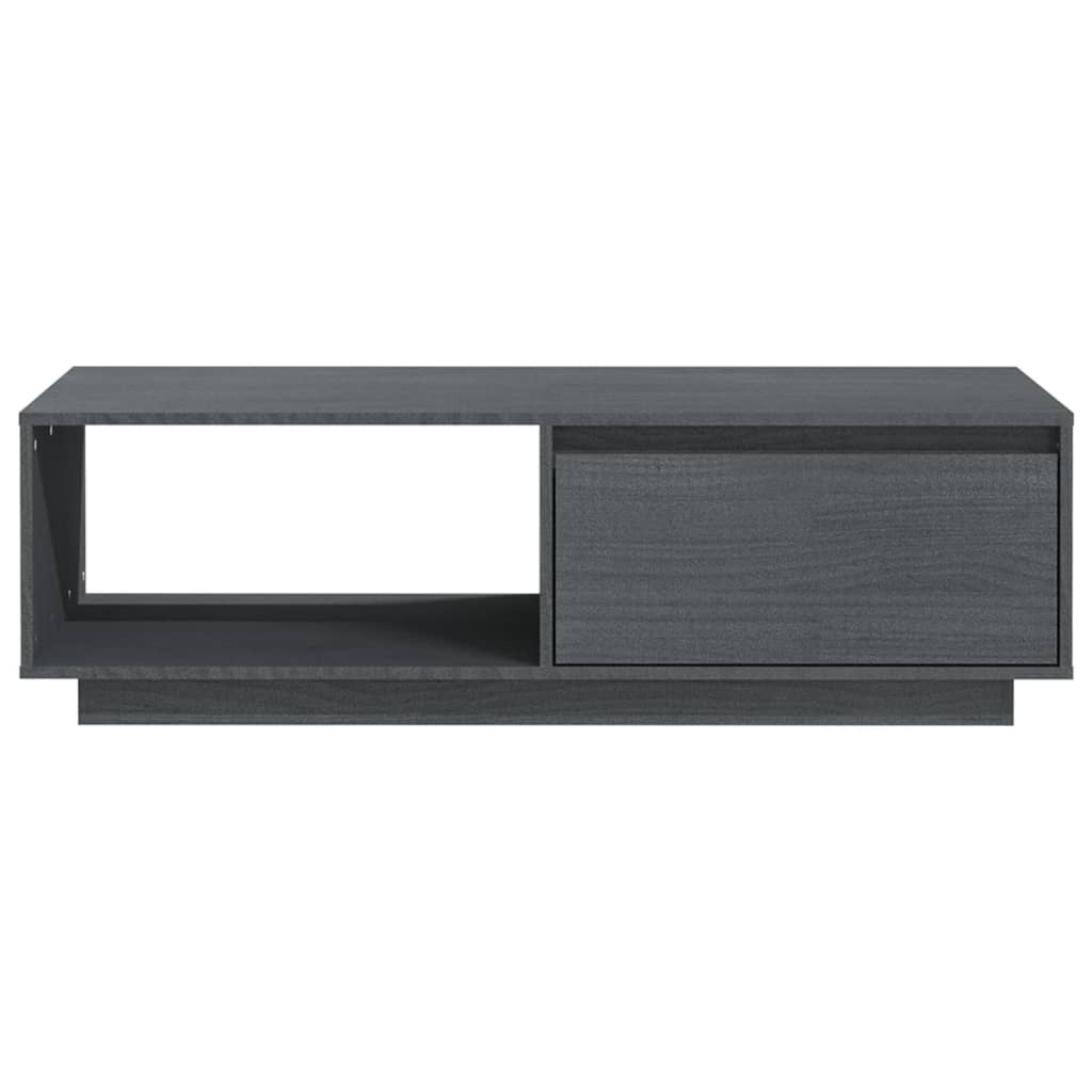 Coffee Table Grey 110x50x33.5 cm Solid Pinewood