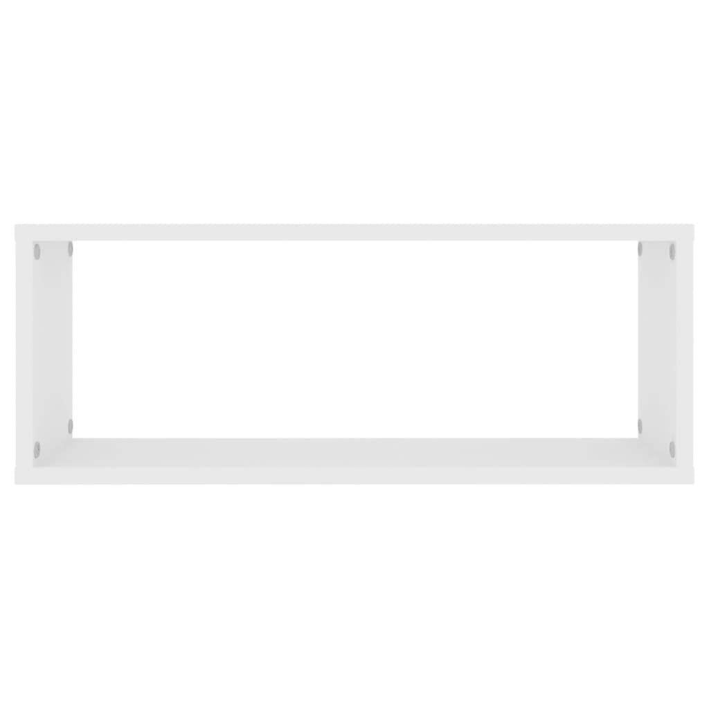 Wall Cube Shelf 4 pcs White 60x15x23 cm Engineered Wood