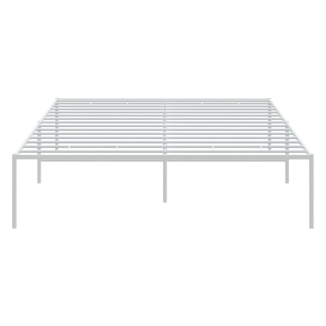 Metal Bed Frame White 120x200 cm