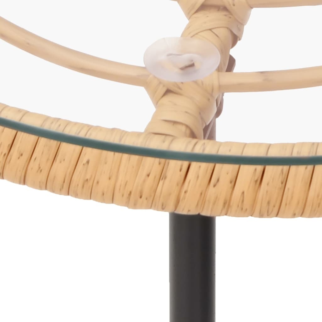 Dining Table 55 cmTempered Glass and Steel