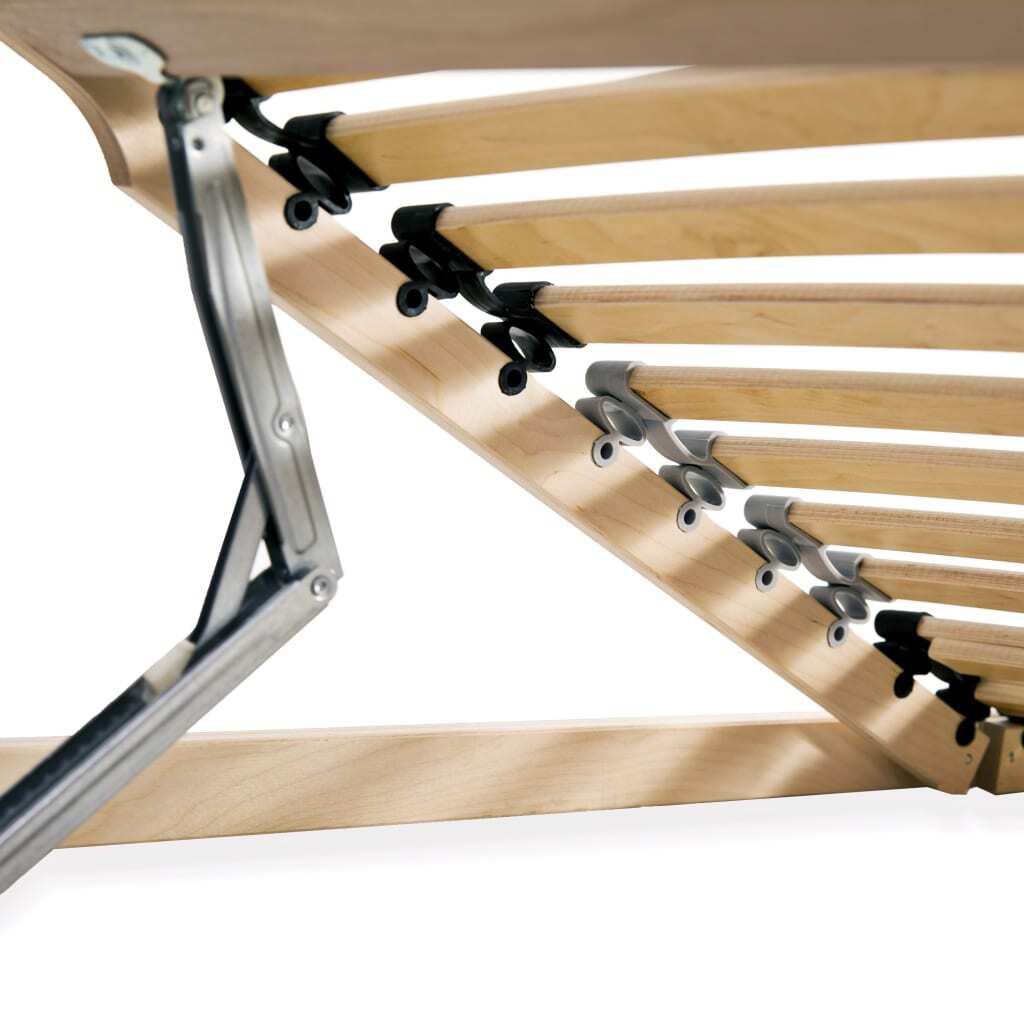 Slatted Bed Bases 2 pcs with 28 Slats 7 Zones 90x200 cm