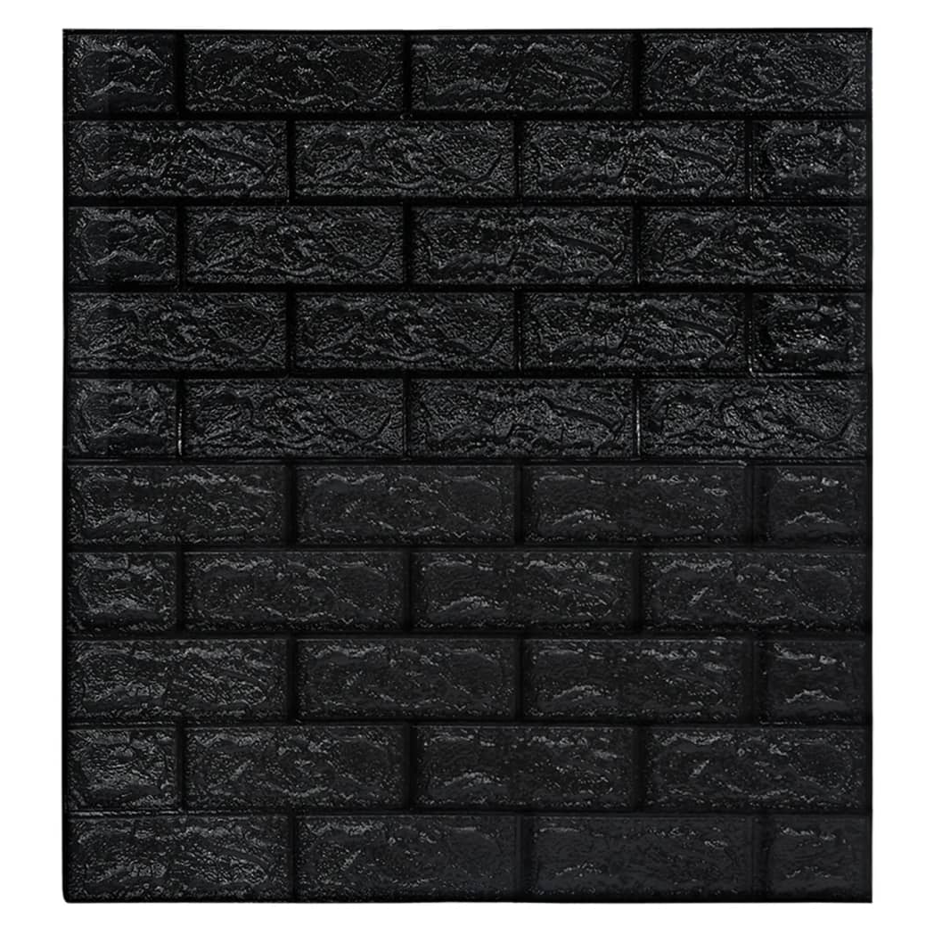 3D Wallpaper Bricks Self-adhesive 20 pcs Black