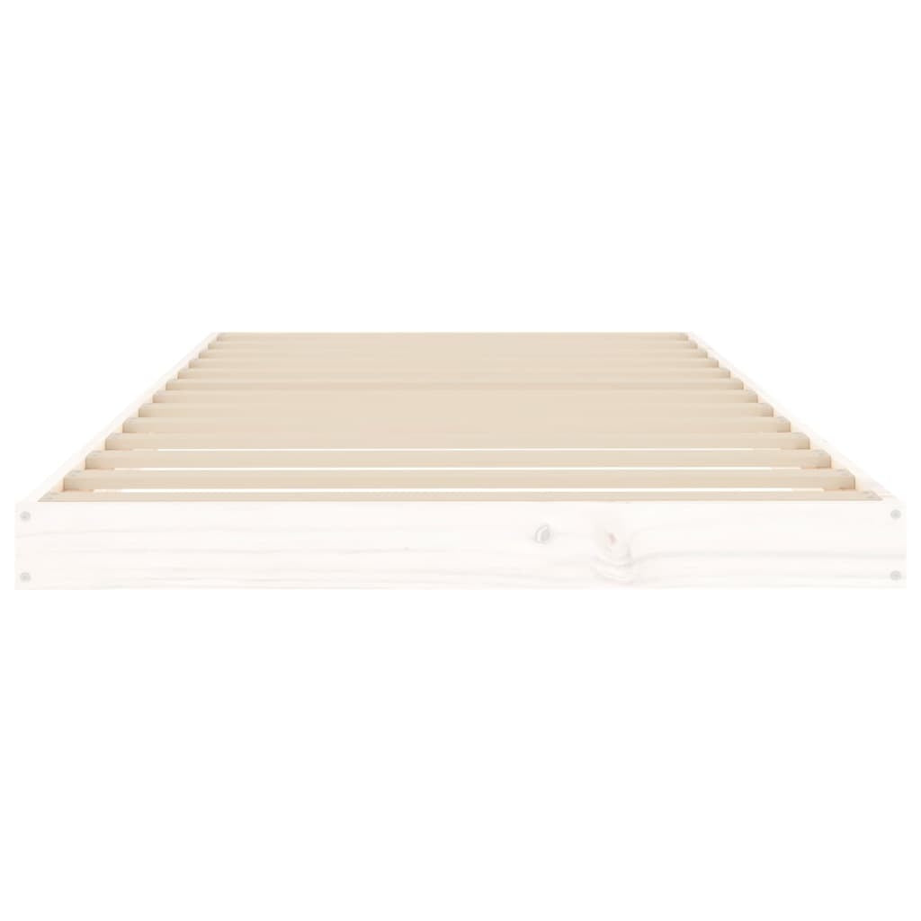 Bed Frame White 90x200 cm Solid Wood Pine