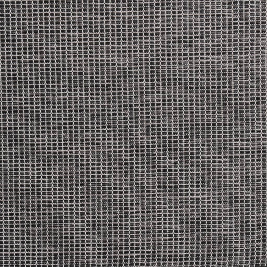 Outdoor Flatweave Rug 200x280 cm Grey