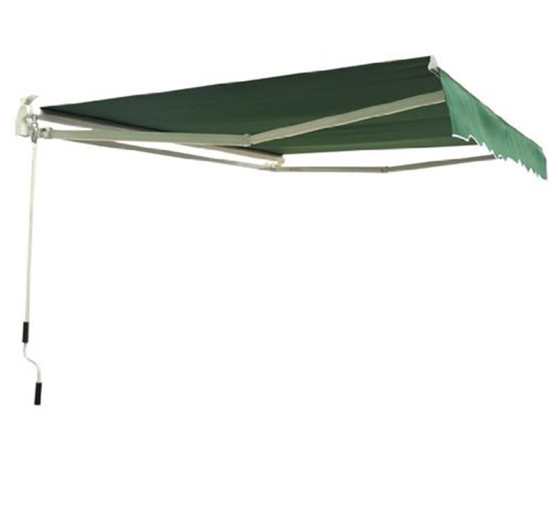 Manual Retractable Awning, size (4m x 3m)-Green