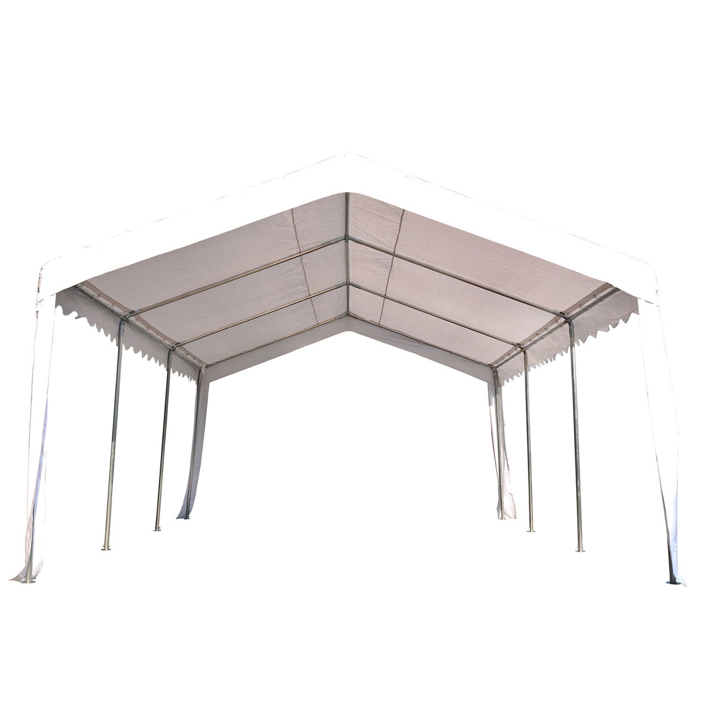 Gazebo, Steel Frame, Water Resistant, size 6x4 m-Whtie
