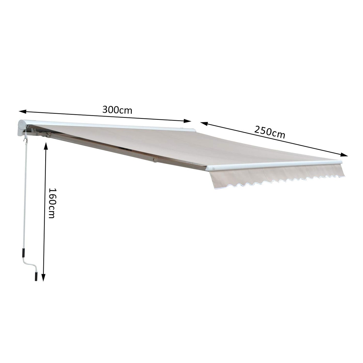 2.95Lx2.5M Retractable Manual/Electric Awning