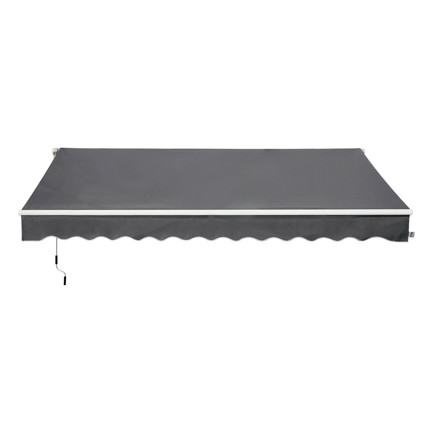 4x2.5m Manual Awning Window Door Sun Weather Shade w/ Handle Grey