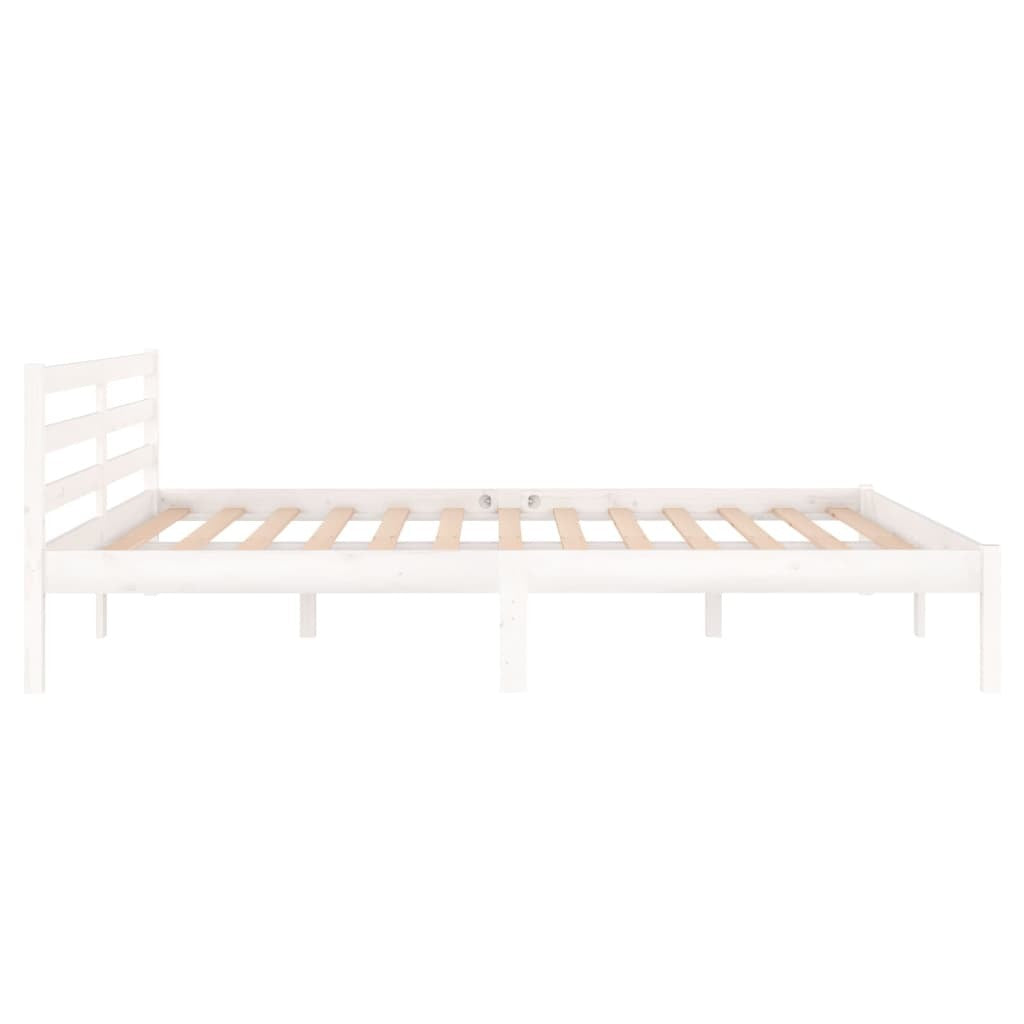 Day Bed Solid Wood Pine 160x200 cm King Size White