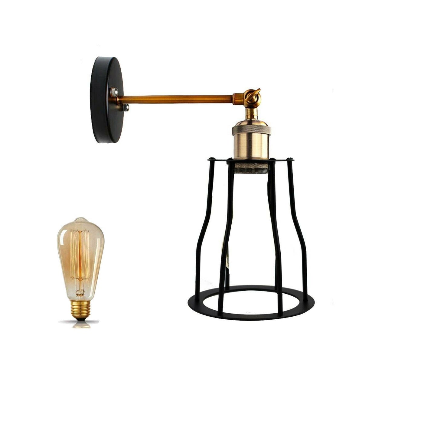Morden Industrial Black Mug shape Wall Light Adjustable Indoor Wall Sconce