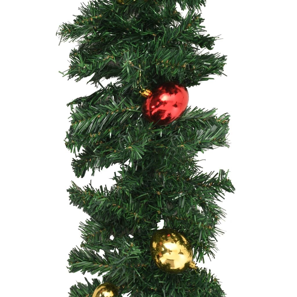 Christmas Garland Decorated with Baubles 20 m