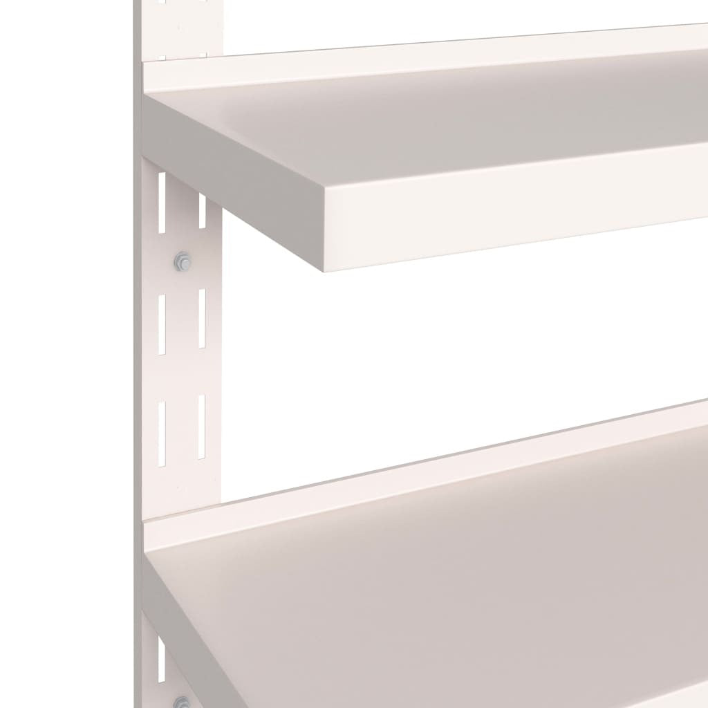 2-Tier Floating Wall Shelves 2 pcs Stainless Steel 240x30 cm