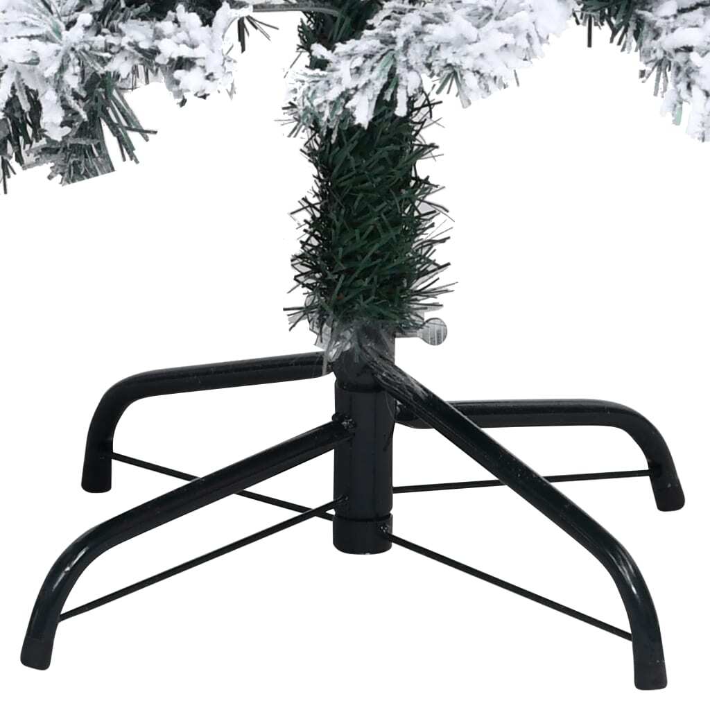 Artificial Christmas Tree with Flocked Snow Green 240 cm PVC