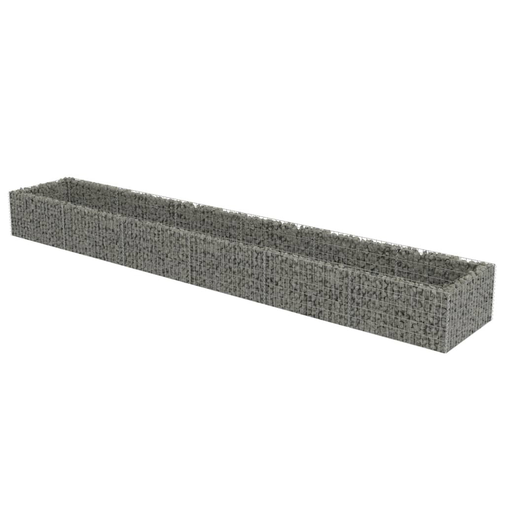 Gabion Raised Bed Galvanised Steel 540x90x50 cm