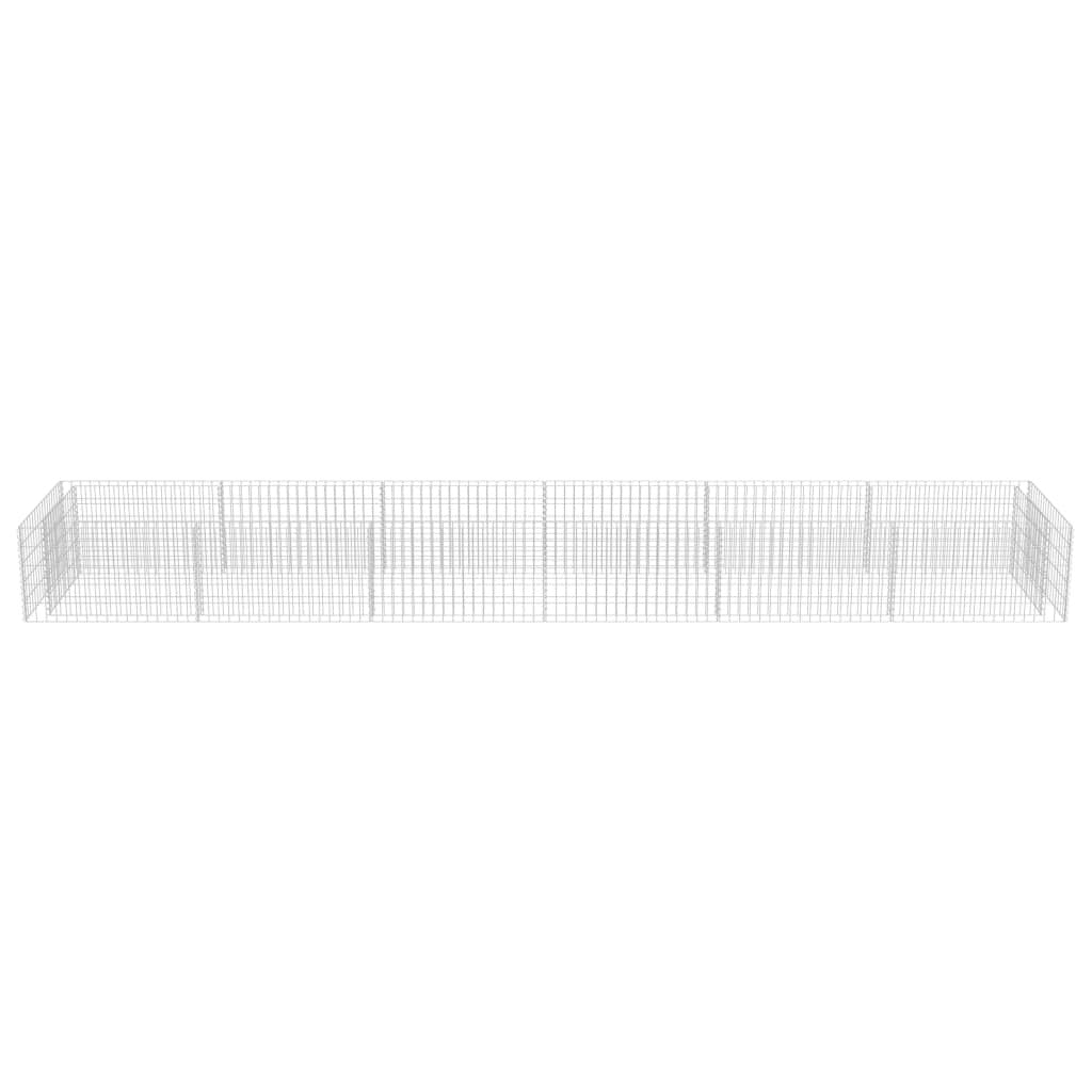 Gabion Raised Bed Galvanised Steel 540x90x50 cm