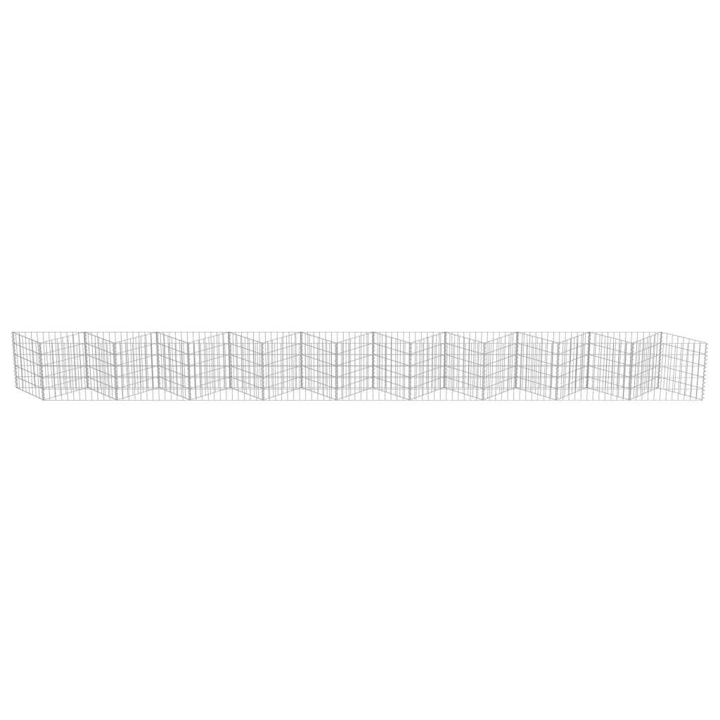 Gabion Wall Galvanised Steel 630x30x50 cm