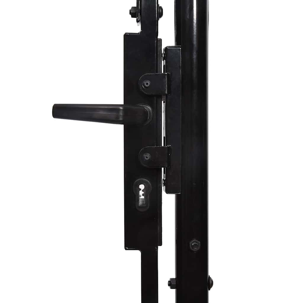 Garden Gate Black 175 x 400 cm Steel