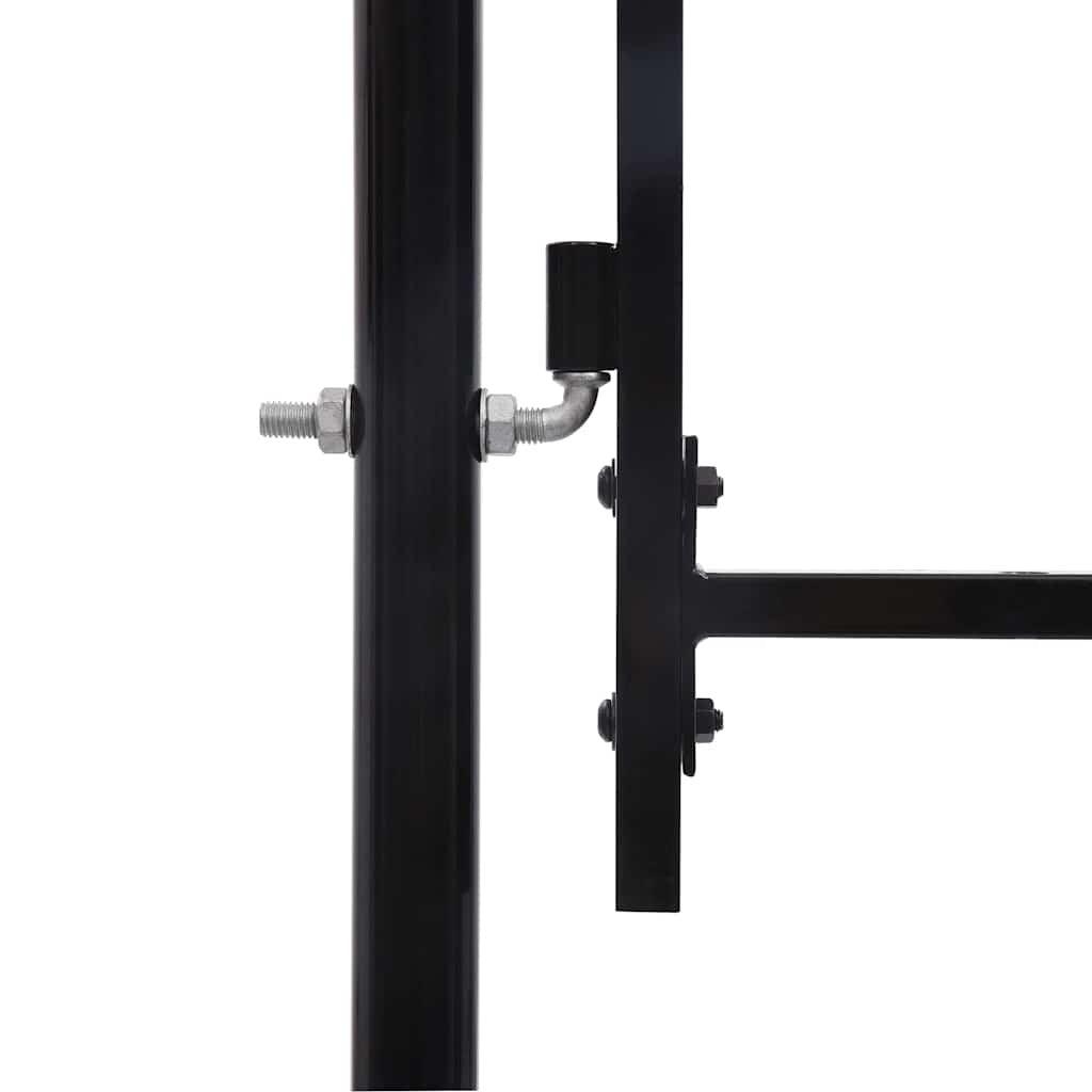 Garden Gate Black 175 x 400 cm Steel