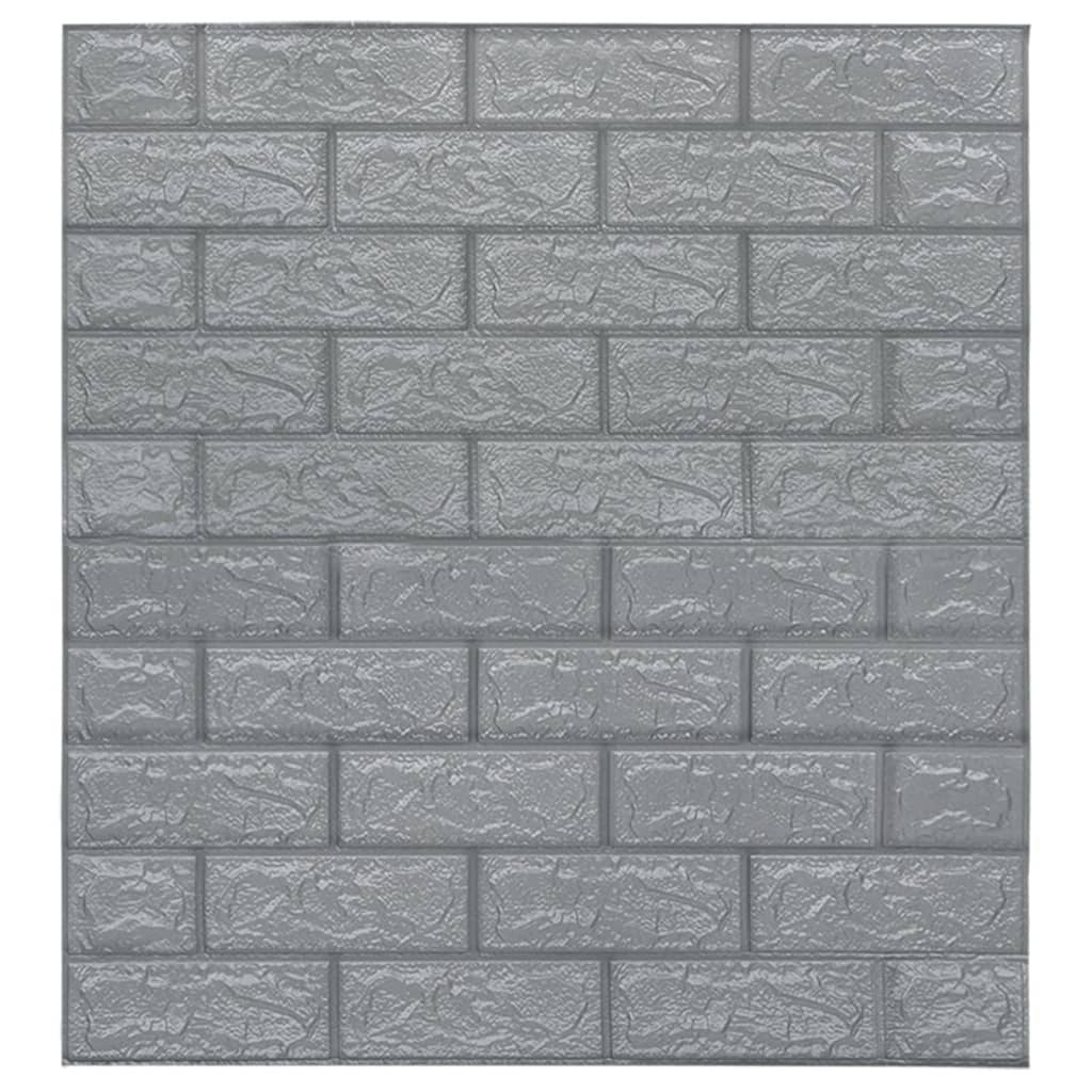 3D Wallpaper Bricks Self-adhesive 40 pcs Anthracite