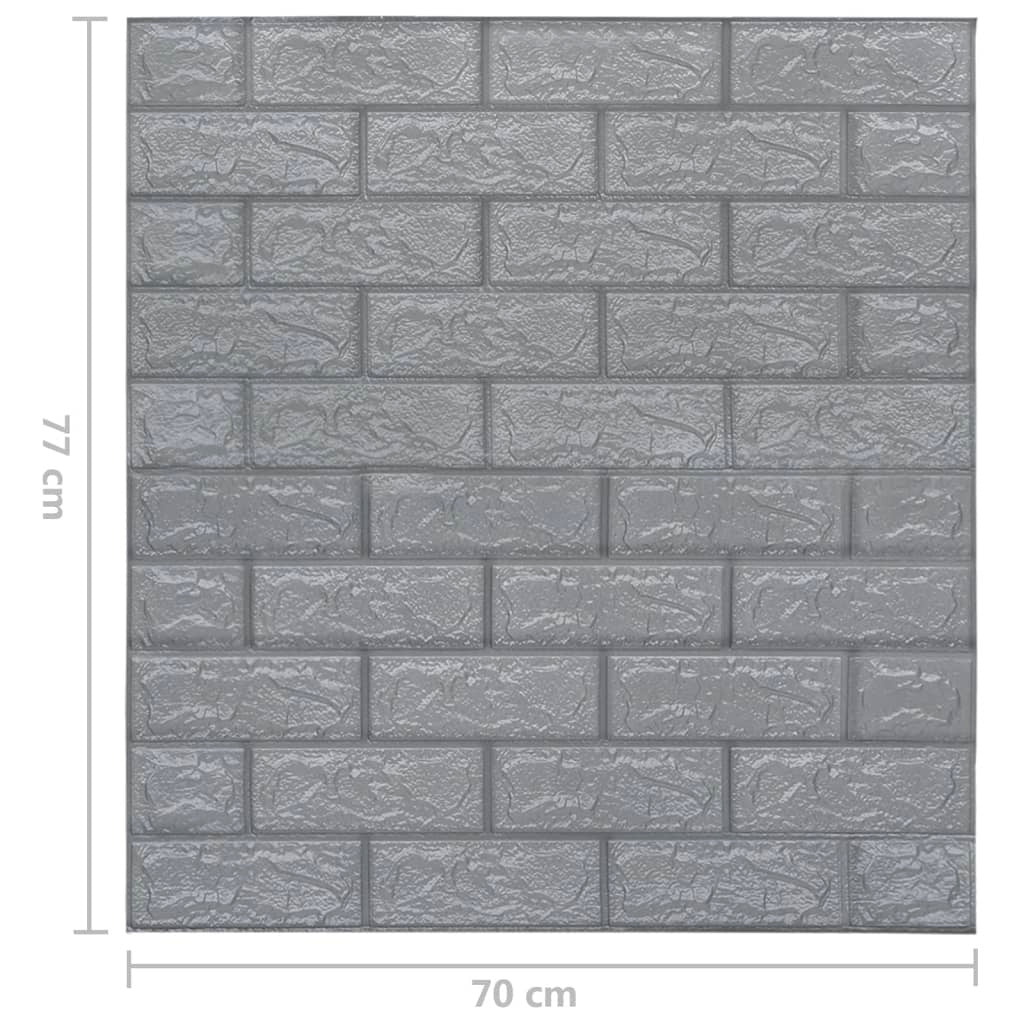 3D Wallpaper Bricks Self-adhesive 40 pcs Anthracite