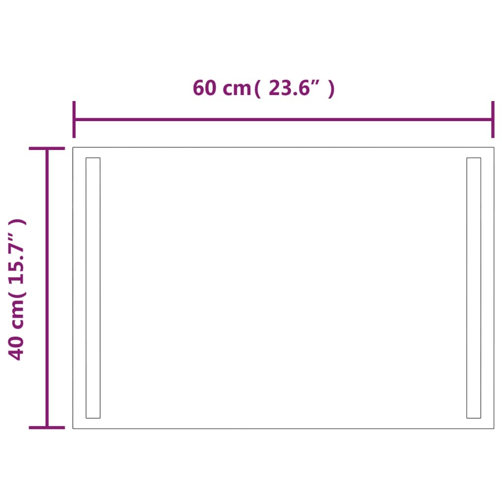 LED Bathroom Mirror 60x40 cm