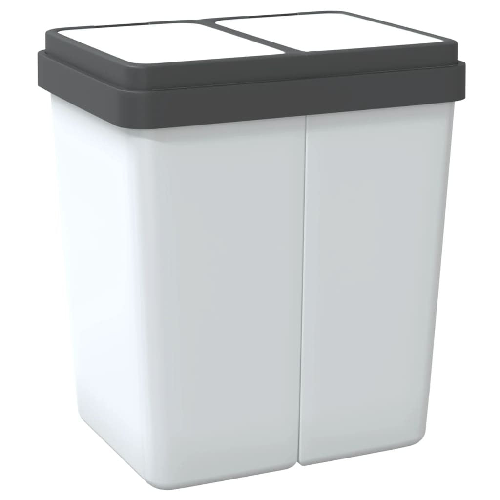 Dual Bin White 2x25 L