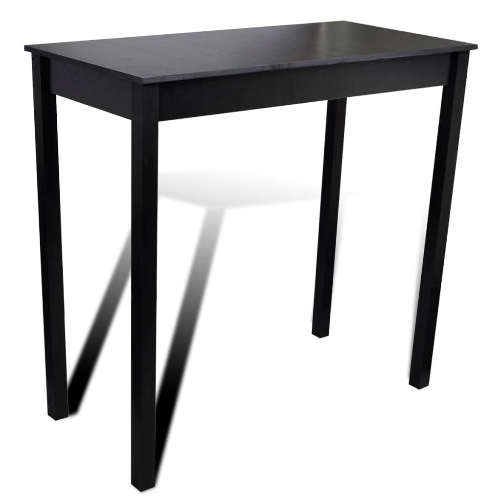 Bar Table MDF Black 115x55x107 cm