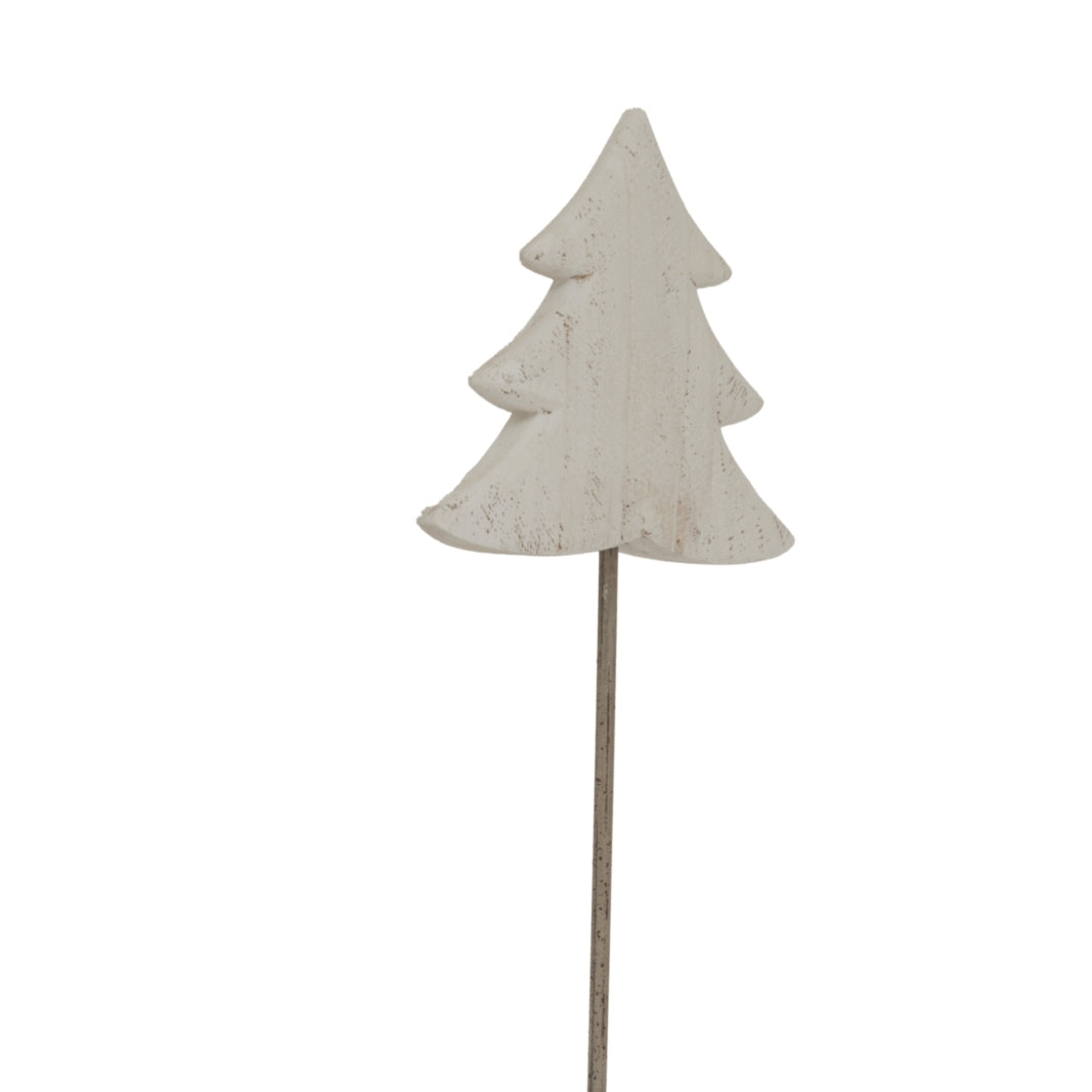 Large Whitewashed Rustic Tree On Stand