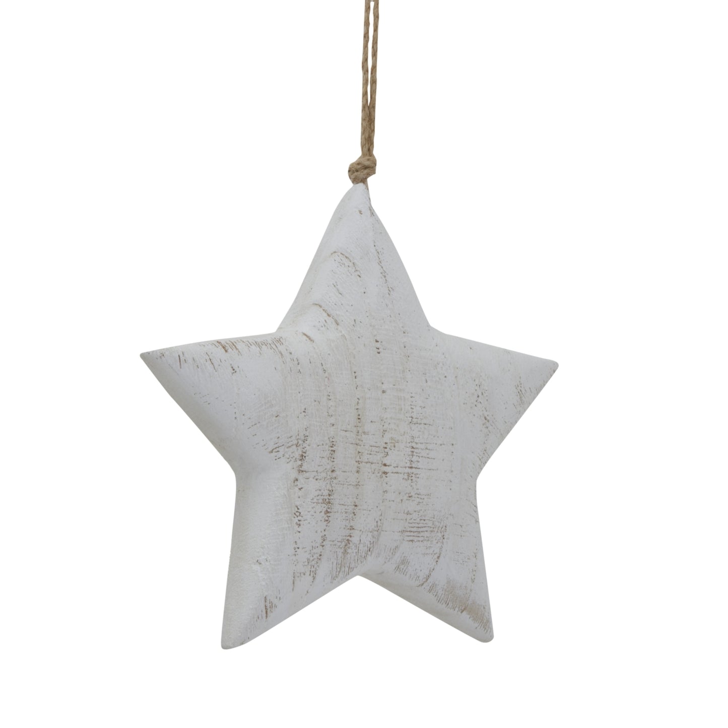 Large Whitewashed Rustic Hanging Star