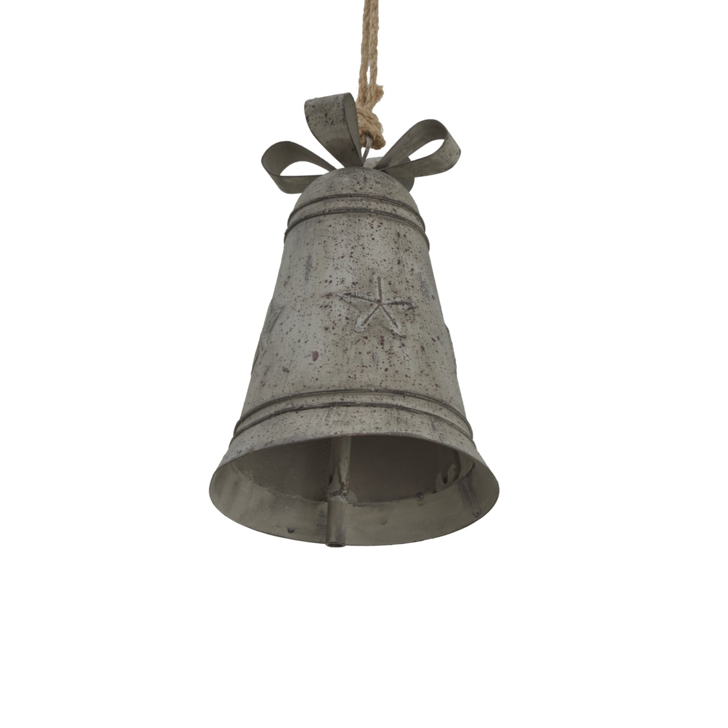 Rustic Metal Hanging Bell With Bow