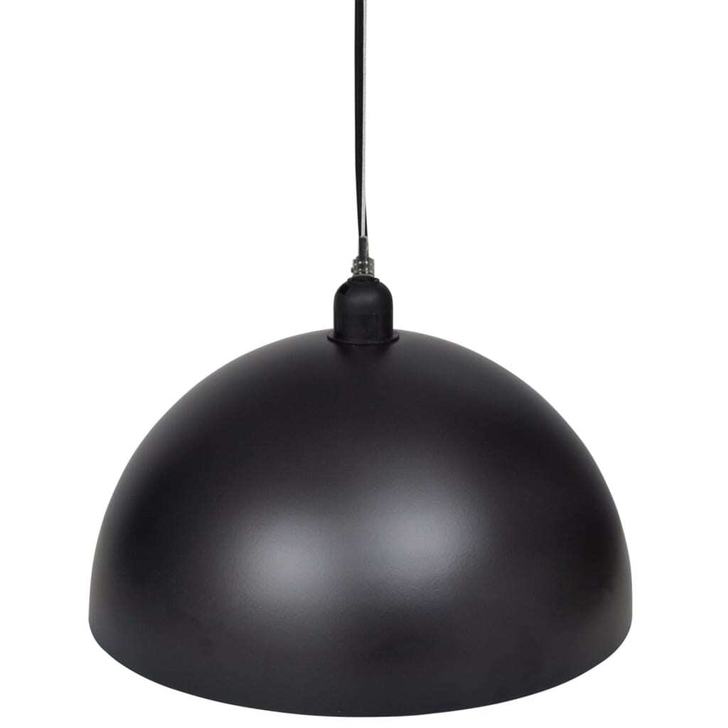 Ceiling Lamp 2 pcs Height-adjustable Semi-spherical Black