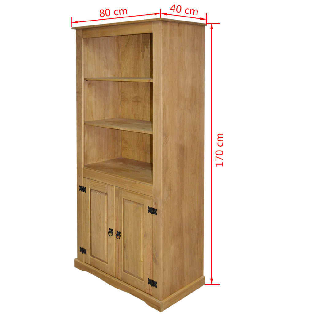 Cupboard Mexican Pine Corona Range 80x40x170 cm