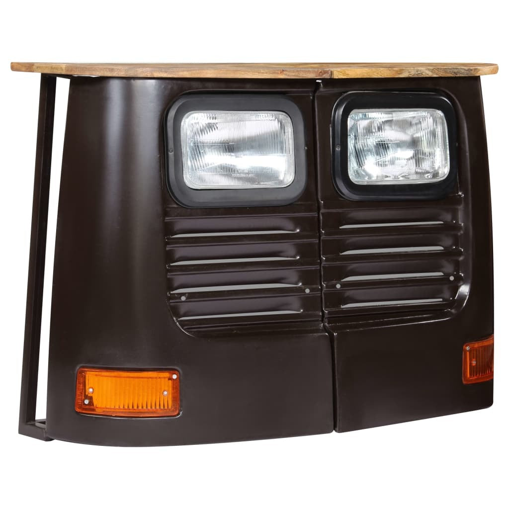 Truck Sideboard Solid Mango Wood Dark Grey